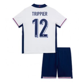 England Kieran Trippier #12 Hjemmebanesæt Børn EM 2024 Kort ærmer (+ korte bukser)